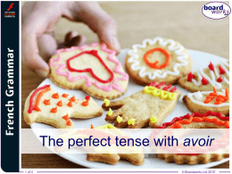 Introduction to the perfect tense with avoir 4