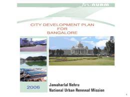 City Development Plan for Bangalore