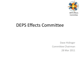 Annual Effects Committee Report