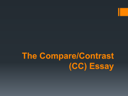 The Continuity and Change Over Time (CCOT) Essay