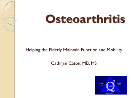 Osteoarthritis - Medical University of South Carolina