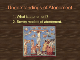 Atonement Theories - University of St. Thomas