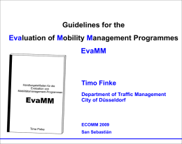 Guidelines for the Evaluation of Mobility Management