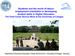 Employment orientation in developing student skills in