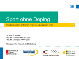 Sport ohne Doping - Deutsche Sportjugend