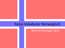 Reise-Vokabular Norwegisch