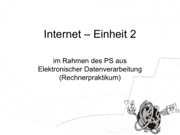 Internet - Einheit 2