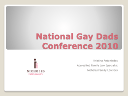 National Gay Dad’s Conference 2010