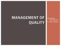 Total Quality Management