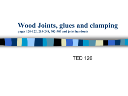 Wood Joints - California University of Pennsylvania