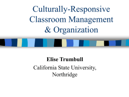 Culturally-Responsive Classroom Management