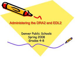 What do principals need to know about the DRA2 for K-3?