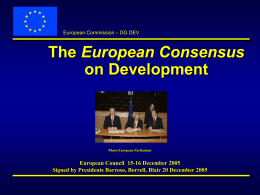 The new EU Development Policy Statement