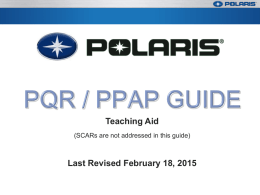 PQR PPAP GUIDE - Polaris Supplier Information System