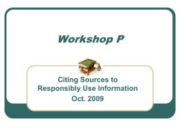 Workshop P - CCSF Home Page