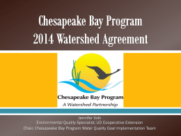 Chesapeake Bay Program Partnership Structure and Modeling