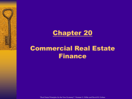 Chapter 20 Commercial Real Estate Finance