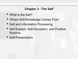 Chapter 3: The Self