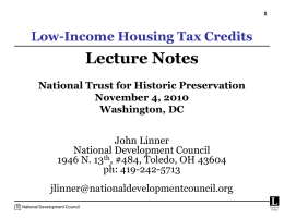 HD502 LOW INCOME HOUSING TAX CREDITS