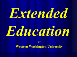 Extended Education - Home | Western Washington University