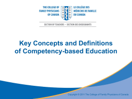 Advancing Competency-Based Curriculum using CanMEDS