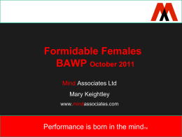 BAWP OCT 2011 - Networking Women in the Fire Service