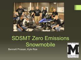 SDSMT Zero Emissions Snowmobile