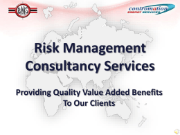 Risk Management Consultancy Services