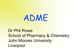 Dr. Phil Rowe Reader in Pharmaceutical Computing