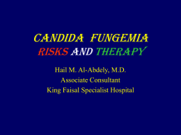 Candida Fungemia Risks and Therapy
