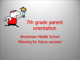 8th grade parent orientation