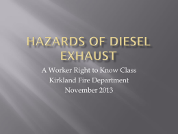 Hazards of Diesel Exhaust - East Metro Training Group