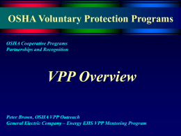 VPP Introduction- Challenge for the Future of Safety
