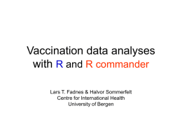 R and R commander: How to get started with the analyses