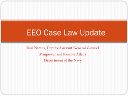 EEO Case Law Update
