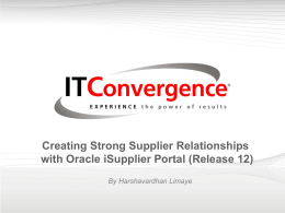 Creating Strong Supplier Relationships with Oracle
