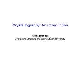 Crystallography: An introduction