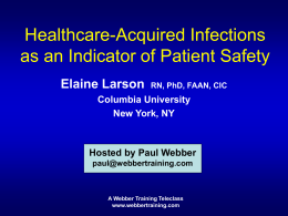 Healthcare-Acquired Infections as an Indicator of Patient
