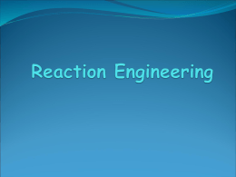 Reaction Engineering - Aalborg Universitet