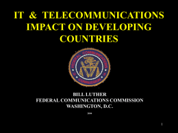 FIXED WIRELESS ACCESS -- DEVELOPMENTS IN THE USA