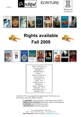 aaa Rights available Spring 2009 aaa