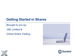 Getting started in shares - African Securities Exchanges