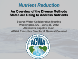 ACWA Nutrient Reduction Survey