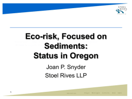 Eco-risk in Sediments: Status in Oregon