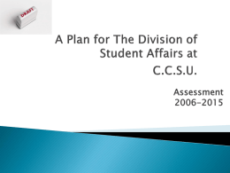 Assessment in Student Affairs 2006-2015