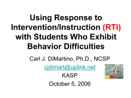 Behavior and Self-Regulation Asperger Select Team, 2002-03