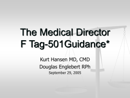 The Medical Director F Tag