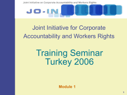 Joint Initiative for Corporate Accountability and Workers