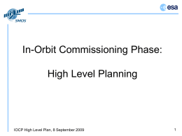 Commissioning Phase – Instrument Modes