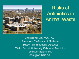 Risks of Antibiotics in Animal Waste